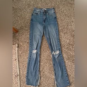 Straight leg split Zara Jeans